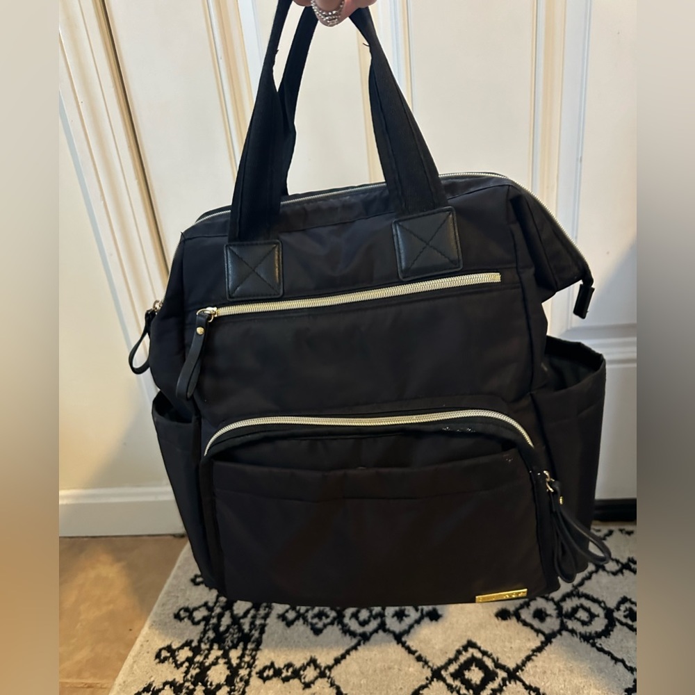 Skip hop black diaper bag backpack
